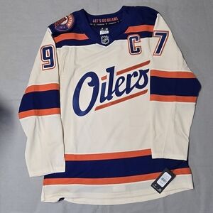 Edmonton Oilers Connor McDavid Fanatics Alternate Premium Jersey Size 50 NWT